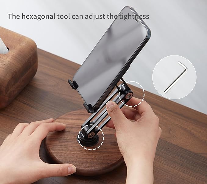 RENMTURE Phone Desk Stand, Adjustable Foldable Cell Phone Stand - Image 6