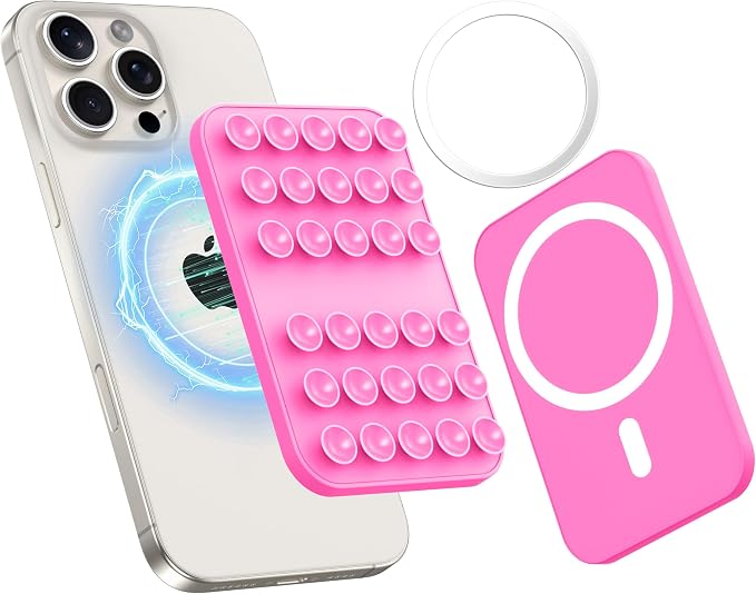 Patented Magnetic Sticky Phone Suction Grip Mount by AMSKY