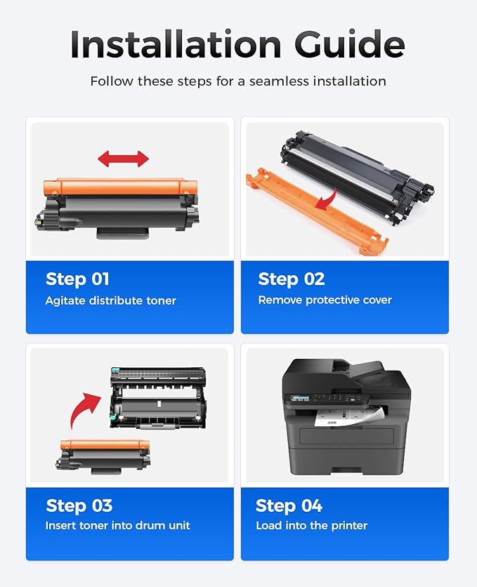 TN830XL Black Toner Cartridge 2-Pack High Yield Replacement - Image 4