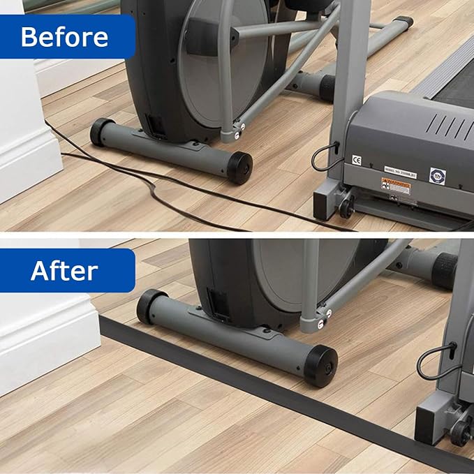 4ft Floor Cord Cover, Cord Hider Floor Black, Extension Cable Cover Power Cord - Image 6