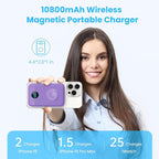 Magnetic Portable Charger 10800mAh, 4-in-1 Wireless Power Bank - Image 2