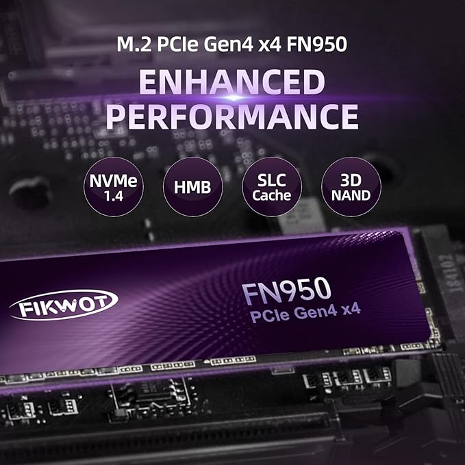 FN950 2TB NVMe SSD M.2 2280 PCIe Gen4x4, Internal Solid State Drive, Configure - Image 7