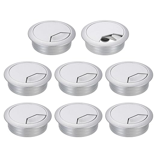 uxcell 8 Pcs 50mm Desk Grommet, Plastic Cable Hole Cover, Wire Cord Cable by uxcell