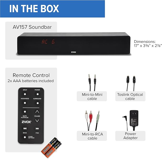 ZVOX Dialogue Clarifying Sound Bar - Image 8