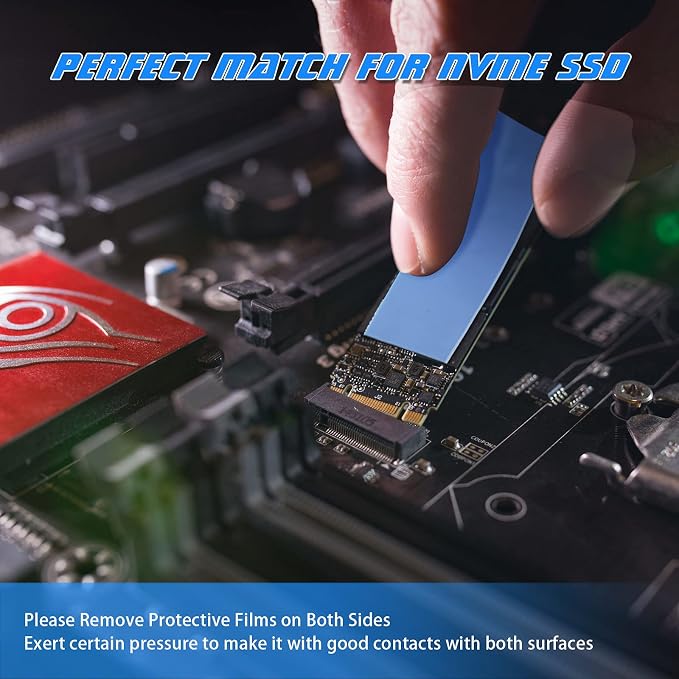 Outus 30 Pieces 2.6 x 0.8 x0.1 Inch Silicone Thermal Pad Reusable CPU SSD - Image 4