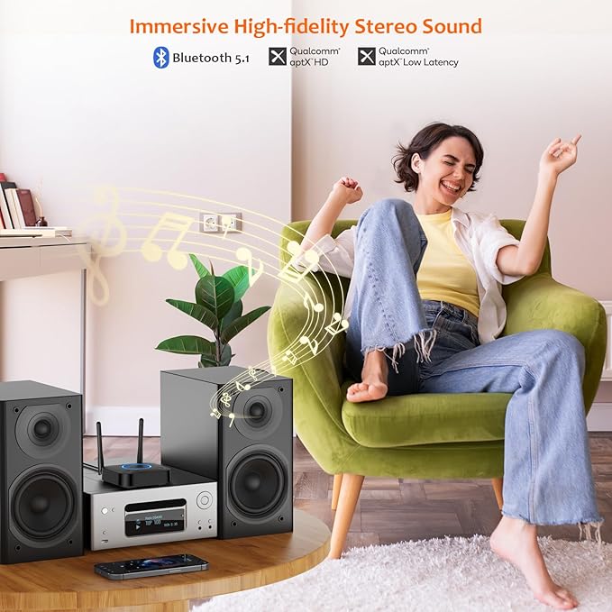 1Mii B06Pro Long Range Bluetooth Receiver, HiFi Wireless Audio Adapter - Image 2