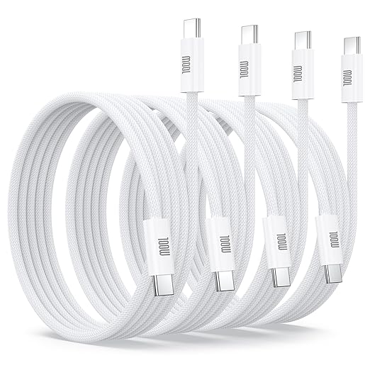 USB C Cable Fast Charging, 4 Pack 6FT USB C to USB C Cable, 100W Type C Nylon by Avatcen