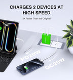 2 Pack 50W USB C Fast Charger Block, 5-Port Type C Wall Charger Brick, 2 USB A - Image 2