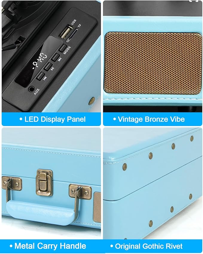 Vinyl Record Player Suitcase - Image 4
