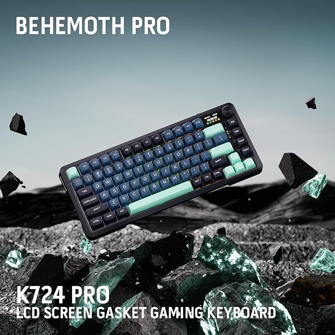 Redragon K724 PRO Wireless Gasket Gaming Keyboard w/Hype Screen & Knob - Image 9