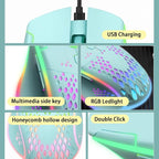 VEGCOO Wireless Gaming Mouse, C30 Silent Click Wireless Rechargeable Gaming - Image 3