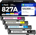 827A Toner Cartridges Set 4-Pack High Yield Replacement by JCTONER