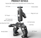 NEEWER Super Clamp with 3" Dual Ballhead Magic Arm, Cold Shoe, 1/4" Threads - Image 2