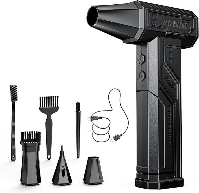 Electric Air Duster, 300000RPM 4-Gear Adjustable Compressed Air Duster by COOLDOVE