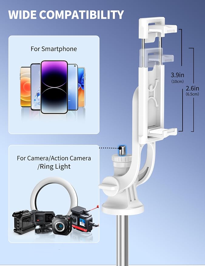 71" Phone Tripod Selfie Stick, All-in-1 - Image 6