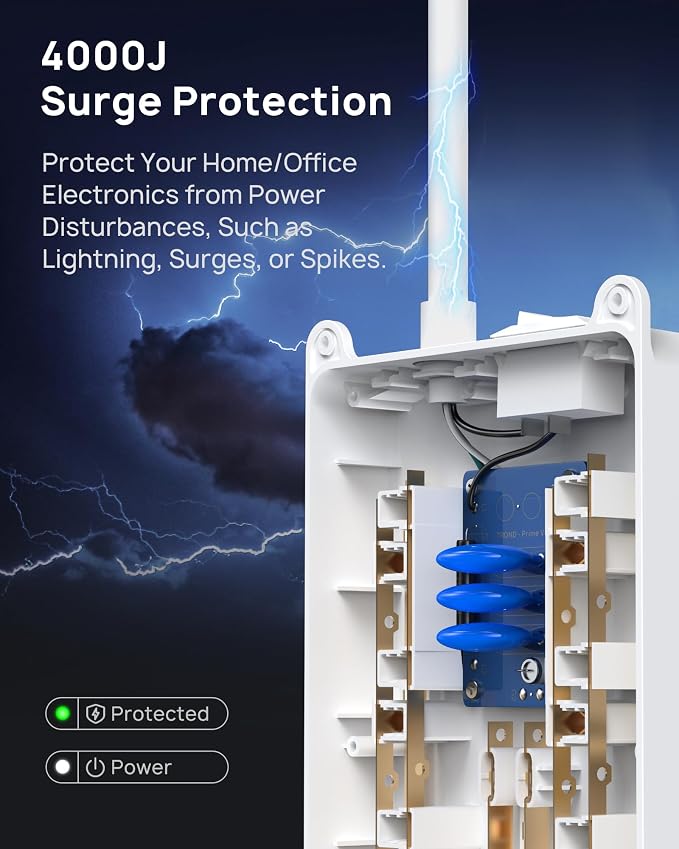TROND Surge Protector Power Strip 10 ft Cord - Image 3