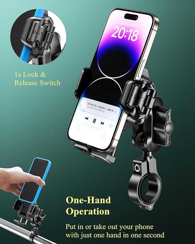 BRCOVAN Anti-Theft Motorcycle Phone Mount - Image 2