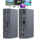 TJCXELE Displaylink Docking Station 4K@60Hz 3 Monitors USB C Dock by TJCXELE