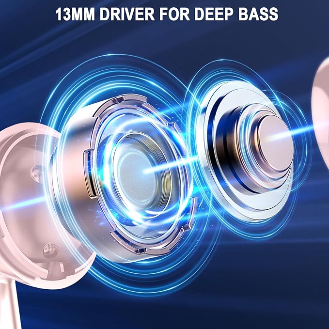 Wireless Earbuds, 40H Playback Mini Case IP7 Waterproof Sports Earphones - Image 4