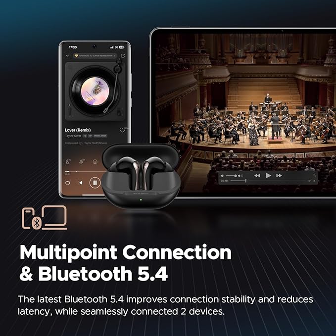 SoundPEATS Air5 Pro Adaptive Hybrid Noise Cancelling Wireless Earbuds, Qualcomm - Image 7