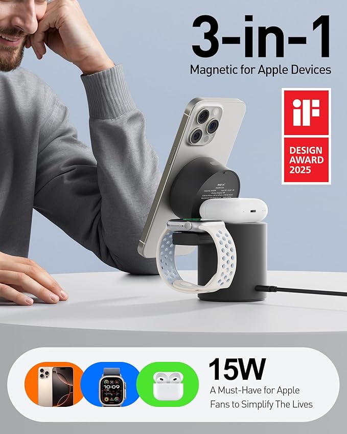 iWALK 3 in 1 Wireless Charging Stand - Image 3