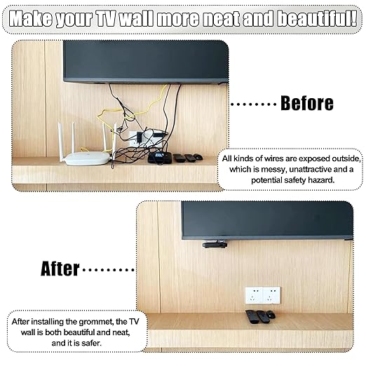 6PCS Desk Grommet, 2 Inch Cable Hole Cover - Image 4