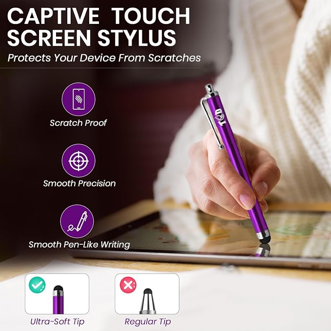 TCD 10 Pack Stylus Pen for Touch Screen, Universal Capacitive Digital Stylus - Image 2