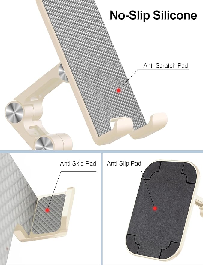 OCYCLONE Phone Stand, Adjustable Height and Angle Foldable Cell Phone Stand - Image 3