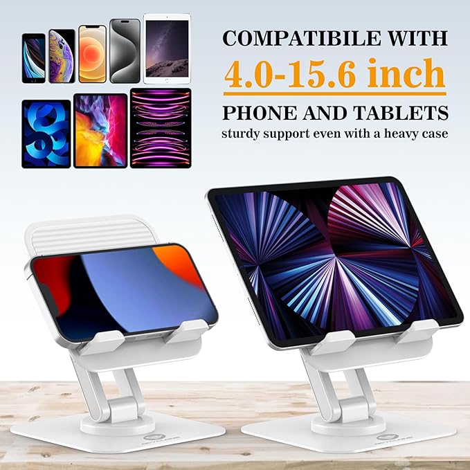 OCYCLONE for iPad Stand for Desk 360 Rotating Adjustable Portable Monitor - Image 8