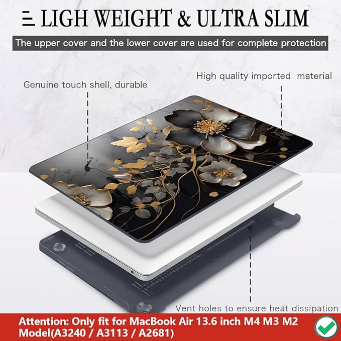 CISSOOK Compatible with MacBook Air 13.6 inch 2025 2024 2023 2022 Release M4 - Image 4