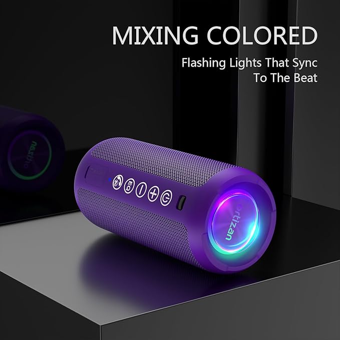 Ortizan Portable Bluetooth Speaker: IPX7 Waterproof, 24W Loud Sound, Deep Bass - Image 5