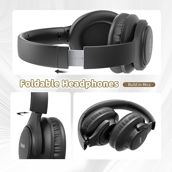 KVIDIO Bluetooth Headphones Over Ear, 65 Hours Playtime Wireless Headphones - Image 7