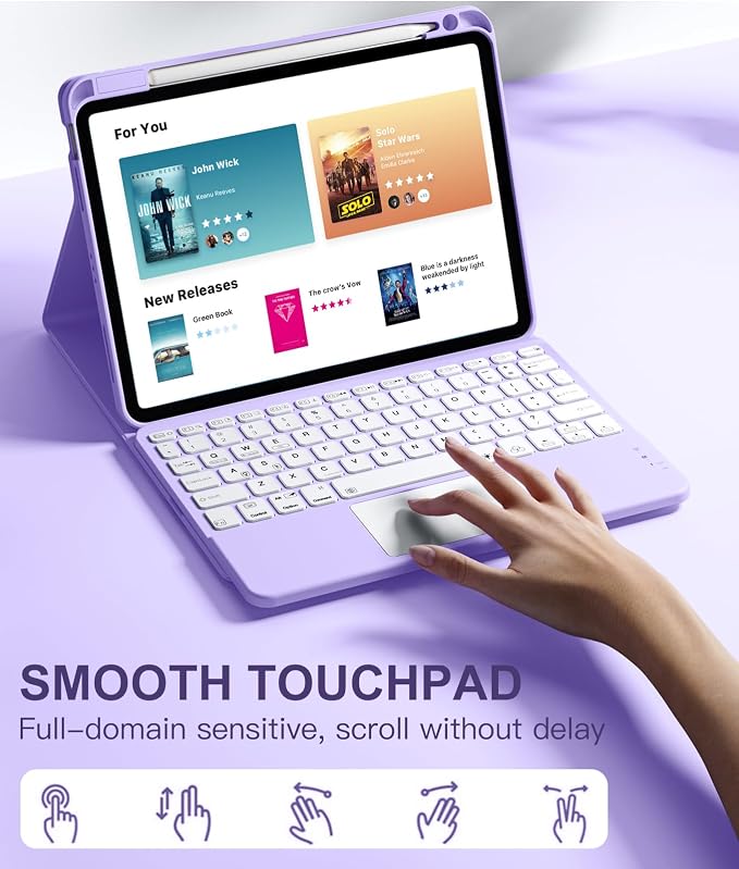 Compatible with iPad Air 11 Inch & Air 5th/Air 4th Generation Case with Keyboard - Image 3
