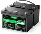HQST 12 Volt 100Ah Lithium Iron Phosphate Battery by HQST