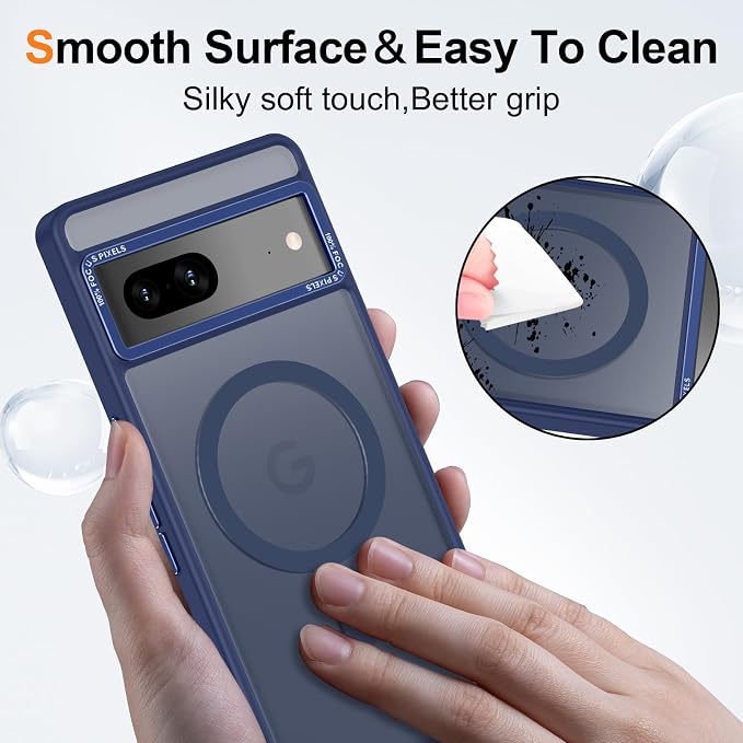 Magnetic for Google Pixel 7 Case, Shockproof Slim Translucent Matte Anti-Slip - Image 5