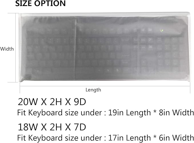 Keyboard Dust Cover, Universal PC Computer Desktop Keyboard Skin Protector - Image 2
