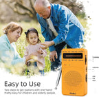 PRUNUS J-166 Portable Radio AM FM, Battery Operated Radio - Image 5