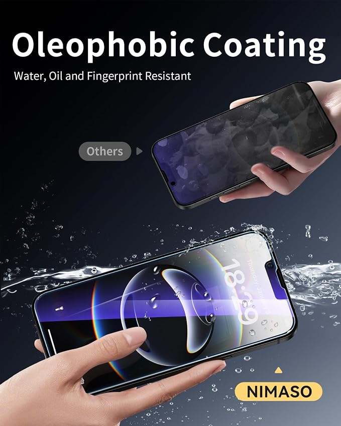 NIMASO for iPhone 16e/13 Pro/13/14 Screen Protector, 2 Pack Anti Blue Light - Image 5