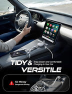 LISEN Multi Charging Cable, 3 in 1 Charging Cable, Retractable Car Charger - Image 4