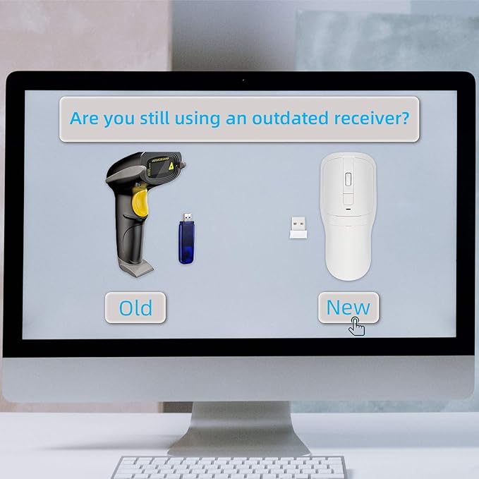 New Wireless Mouse Barcode Scanner, 2-in-1 Design 2D Handheld Barcode Scanner - Image 3