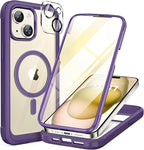 Miracase Glass Series for iPhone 15 Case Full-Body Magnetic Case by Miracase