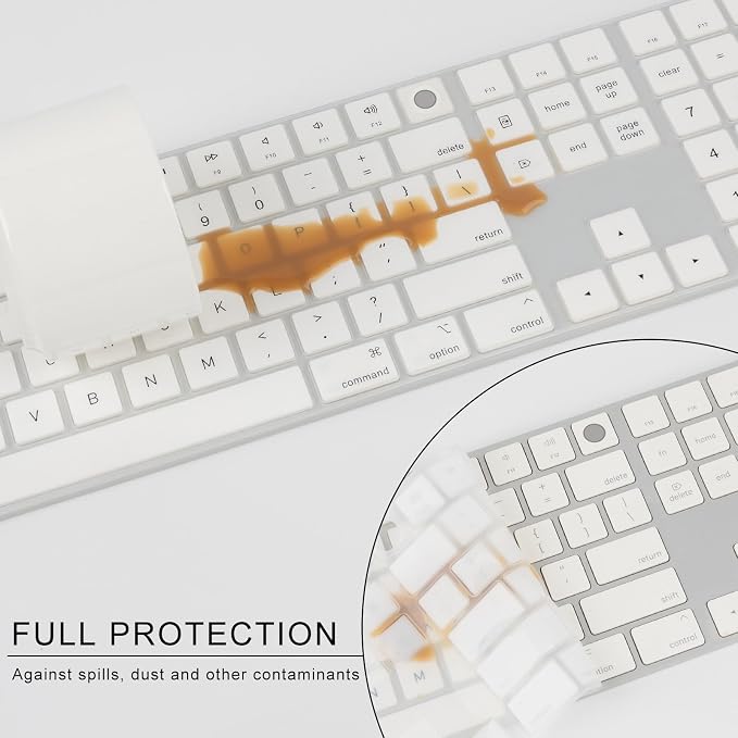Allinside White Keyboard Cover for 2024 Mac Magic Keyboard - Image 5