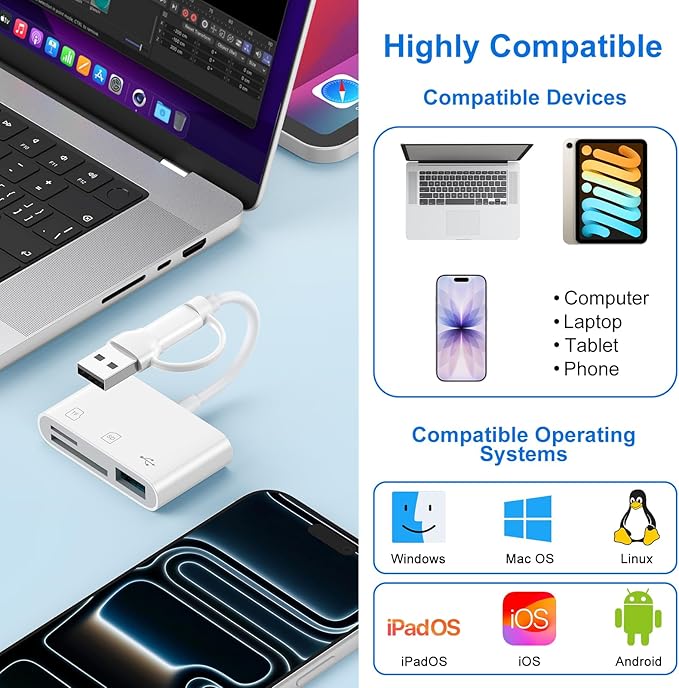 USB C to USB SD Card Reader for Samsung Galaxy S26 - Image 7