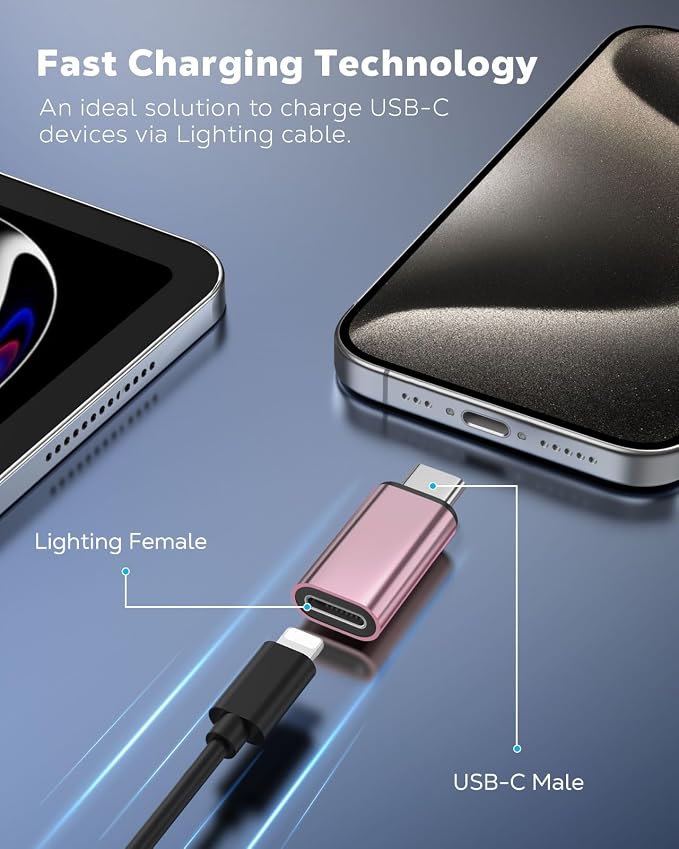 MoKo Lightning to USB C Adapter 2Pack, NOT - Image 3