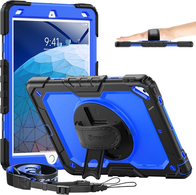 Timecity for iPad Air 3/ Pro 10.5 Inch Case, 360° Rotating Stand, Pencil Holder by Timecity