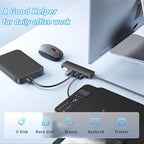 VIENON USB C Hub with 4 USB 3.0 Femal Ports, USB C Splitter USB Extender - Image 5