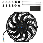 MuHize Radiator Cooling Fan - 12V 80W Universal Electric 10-Inch Fan Assembly by MuHize