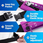 USHAKE Slim Running Belt for Women Men-Runners Phone Holder Fanny Pack - Image 5