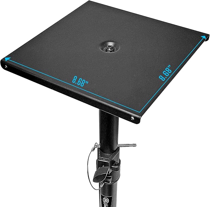 AxcessAbles Studio Monitor Speaker Stands Pair. 80lb Capacity per Stand. - Image 3