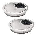 2 Pcs Desk Grommet 3-1/8" / 80 mm, Desk Cord Hole Cover, Cable Grommet Metal by EASYEAH